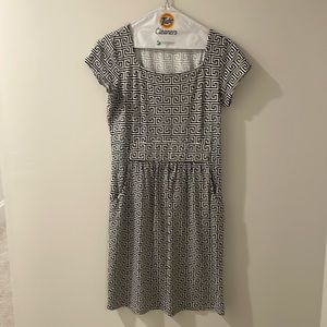J. McLaughlin Emma Dress Navy White with Pockets